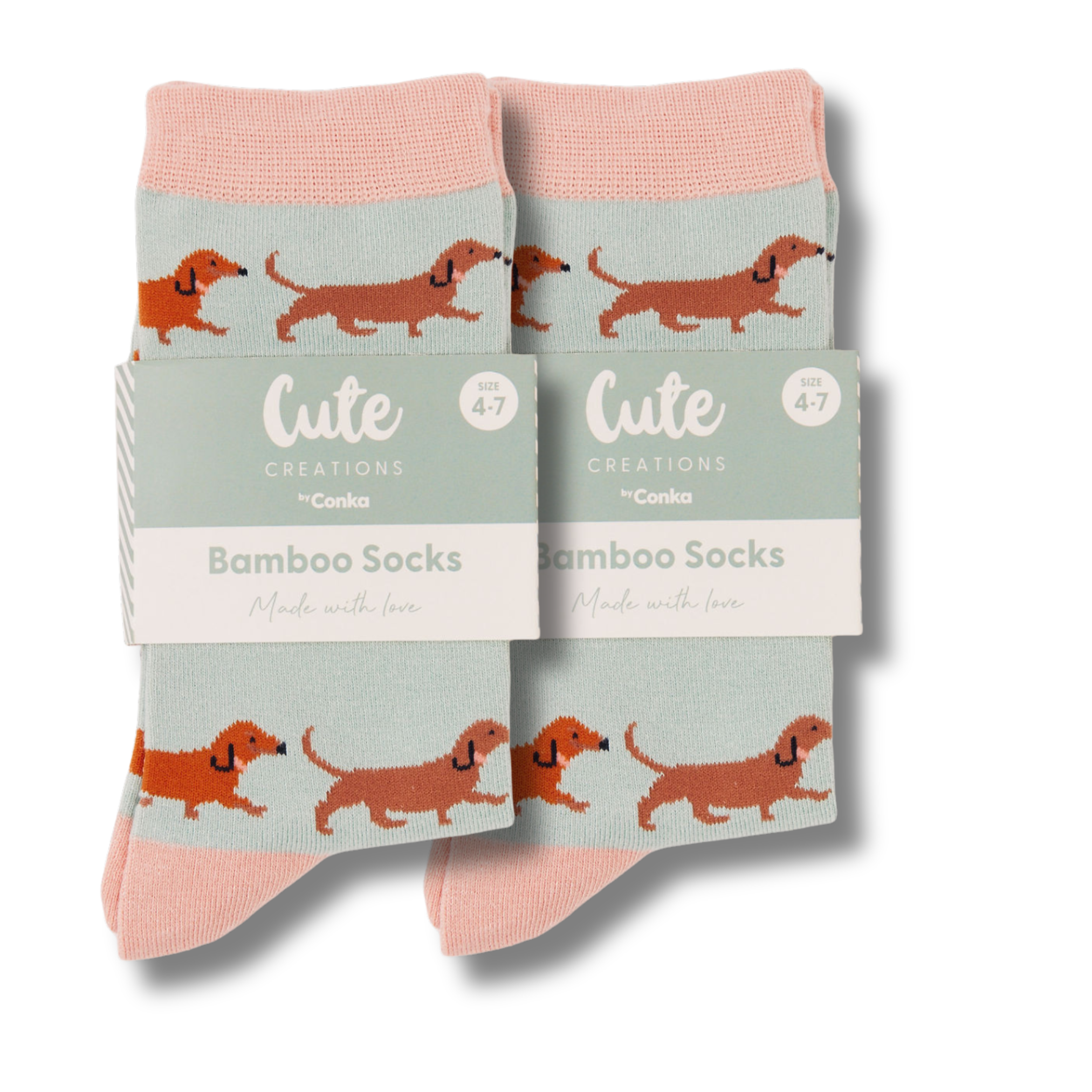 Bamboo Socks with Dachshund Dog Design