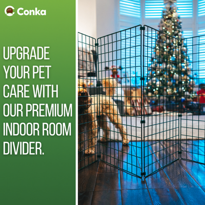 Freestanding Indoor Dog Barrier 1m High (100mm x 125mm Mesh)
