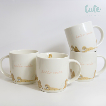 Set of 4 Cute Cockapoo Mugs