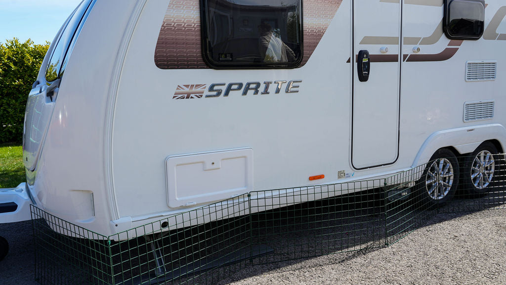 1m High Caravan, Motorhome, Tent, Pitch Dog Fencing - Standard Mesh (100mm x 125mm)