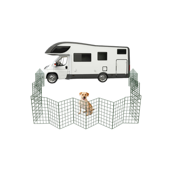 Caravan Dog Fence 1m High – Standard Mesh – Windproof Campsite Pitch Panels