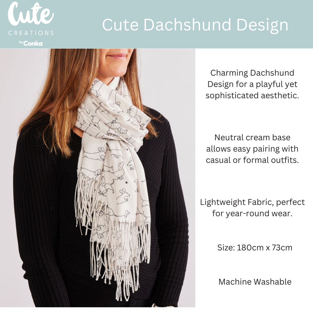 Dachshund Design Scarf