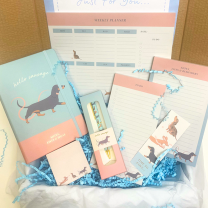 Paws 'n' Plan Dachshund Dog Lovers 7 Piece Stationery Gift Set