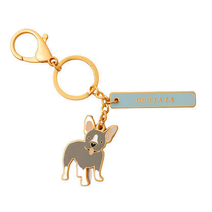 French Bulldog "Oh La La " Keyring