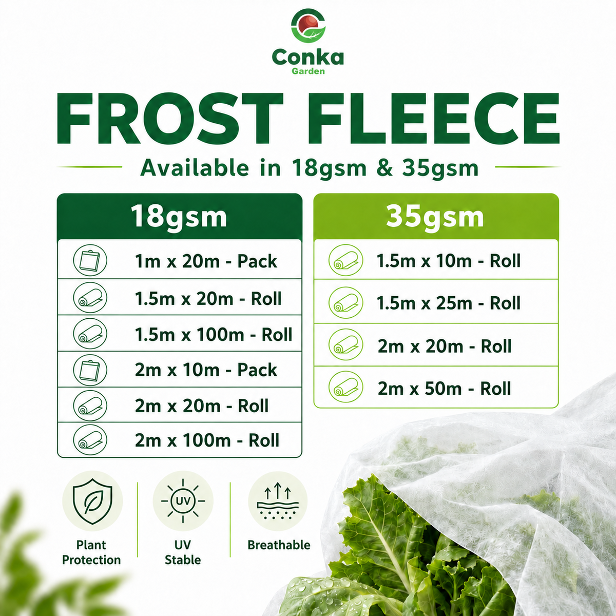 Frost Protection Fleece 18gsm & Extra Thick 35gsm