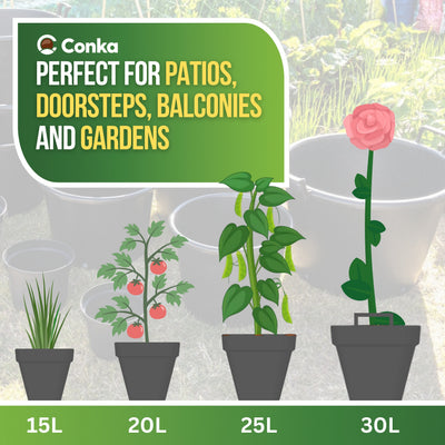 30 Litre Large Heavy Duty Pots with Handles