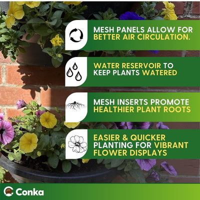 Plantopia/Easy Fill® Wall Basket Black or Green