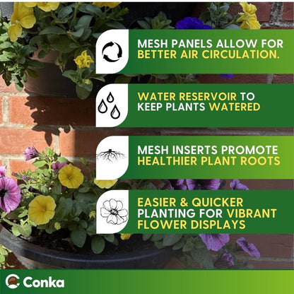 Plantopia/Easy Fill® Wall Basket Black or Green