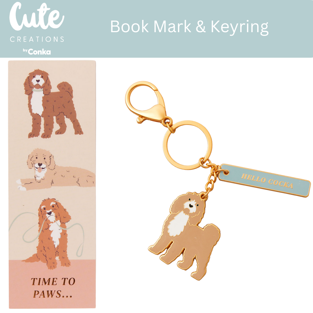 Cockapoo Toes & Trinkets Gift Set - Socks, Bookmark & Keyring