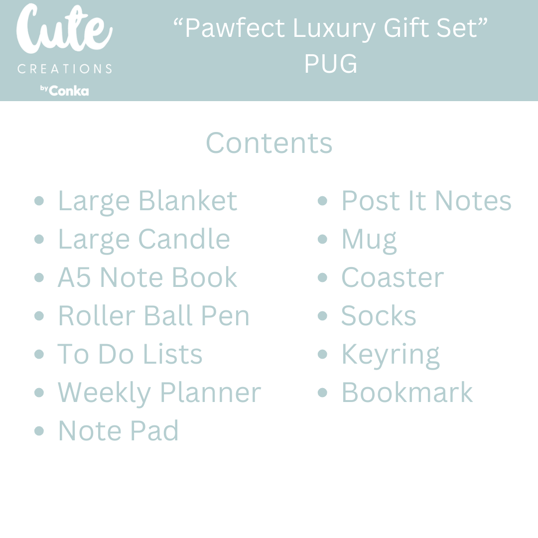 Pug 'Pawfect Luxury' Bumper Gift Set