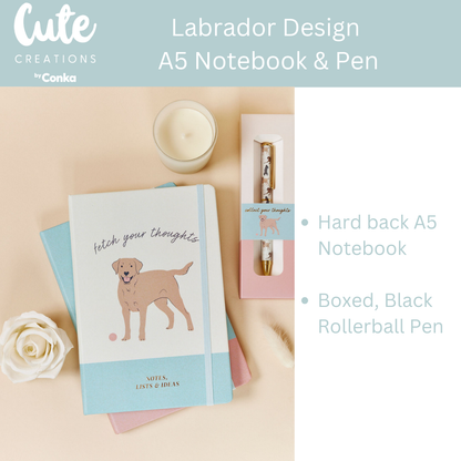 Labrador Jot 'n' Journal Gift Set - Notebook, Pen, Sticky Notes, Bookmark