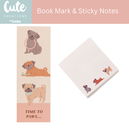Pug Jot 'n' Journal Gift Set - Notebook, Pen, Sticky Notes, Bookmark