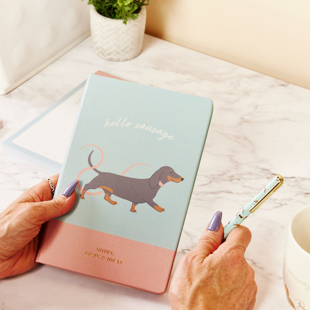 Dachshund 'Scripted Moments' Gift Set - Notebook & Pen