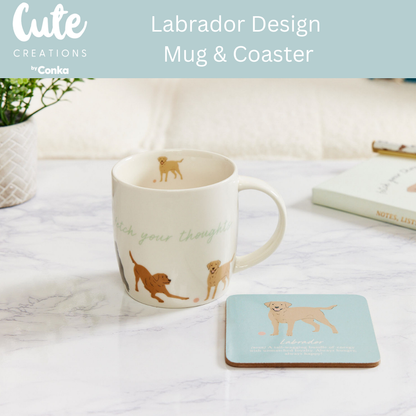 Labrador 'Brew & Do' Gift Set - Mug, Coaster, To Do List, Bookmark & Pen
