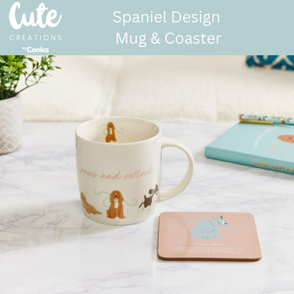 Spaniel 'Brew & Do' Gift Set - Mug, Coaster, To Do List, Bookmark & Pen