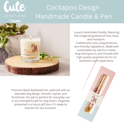 Cockapoo 'Warm Soles & Goals' Gift Set - Socks, Large Candle, Coaster, Mug, Pen, Keyring