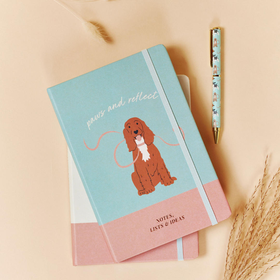 Spaniel 'Mindful Moments' Gift Set - Mug, Coaster, Notebook & Pen