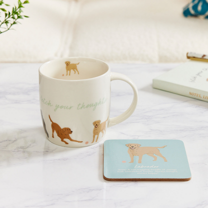 Labrador 'Mindful Moments' Gift Set - Mug, Coaster, Notebook & Pen