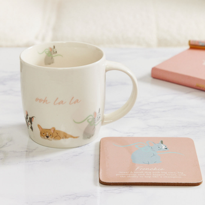 French Bulldog 'Mindful Moments' Gift Set - Mug, Coaster, Notebook & Pen