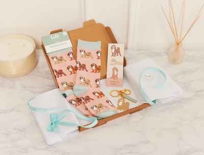 Cockapoo Toes & Trinkets Gift Set - Socks, Bookmark & Keyring