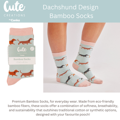 Dachshund Toes & Trinkets Gift Set - Socks, Bookmark & Keyring