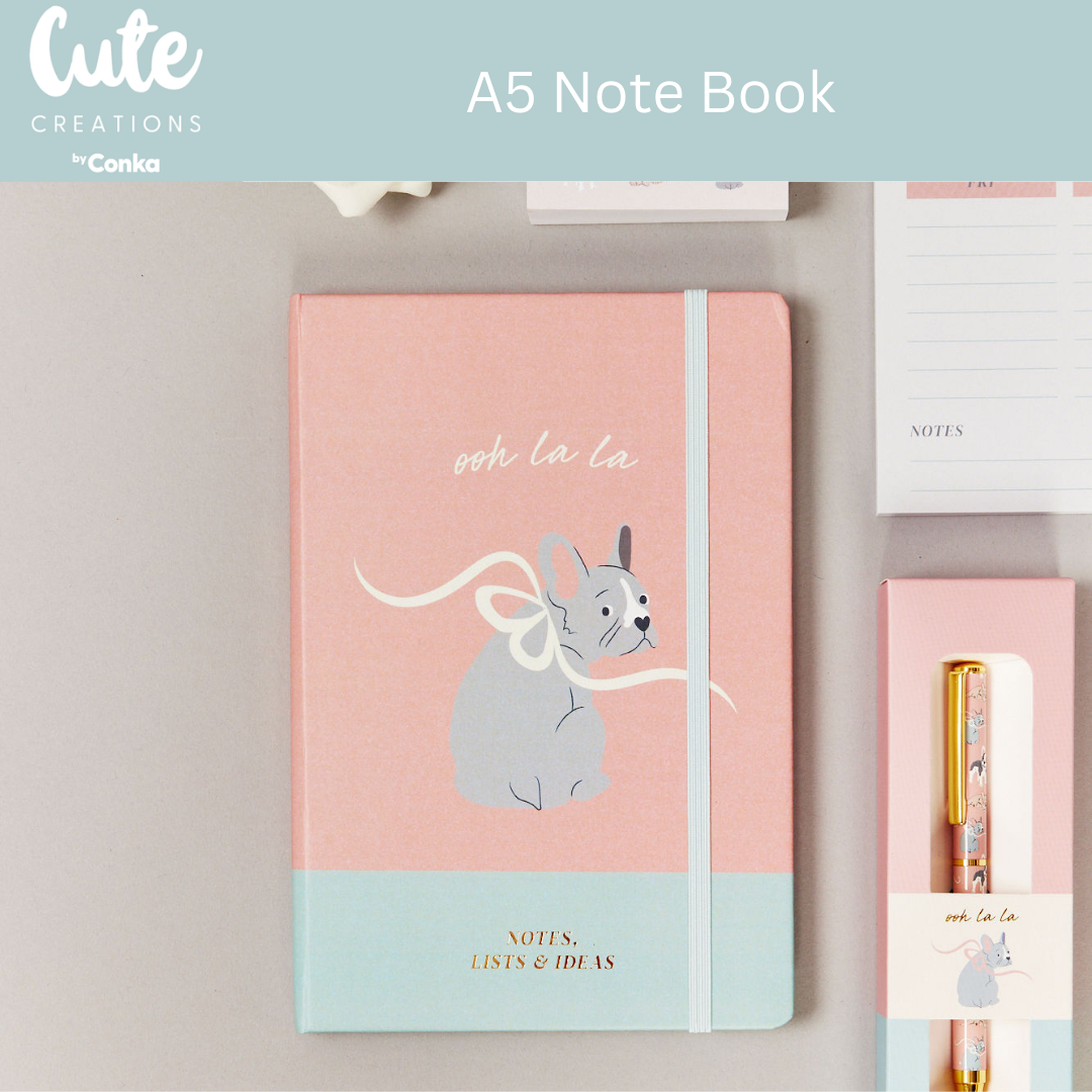 French Bulldog 'Scripted Moments' Gift Set - Notebook & Pen