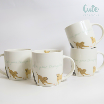Set of 4 Cute Labrador Mugs