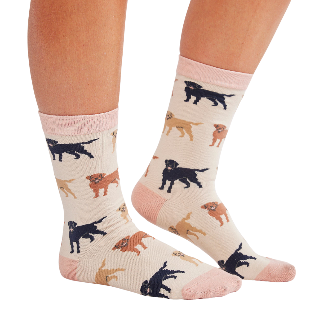 Lab3 Socks Bamboo Socks with Labrador Dog Design – Conka