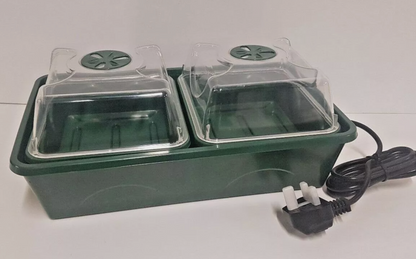 Earlygrow 2 Bay Heated Electronic Propagator Seeds Cuttings Hydroponics Growing
