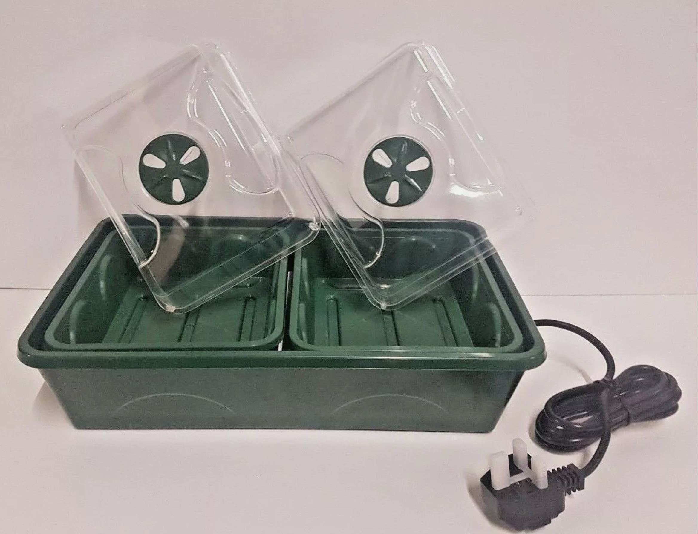 Earlygrow 2 Bay Heated Electronic Propagator Seeds Cuttings Hydroponics Growing