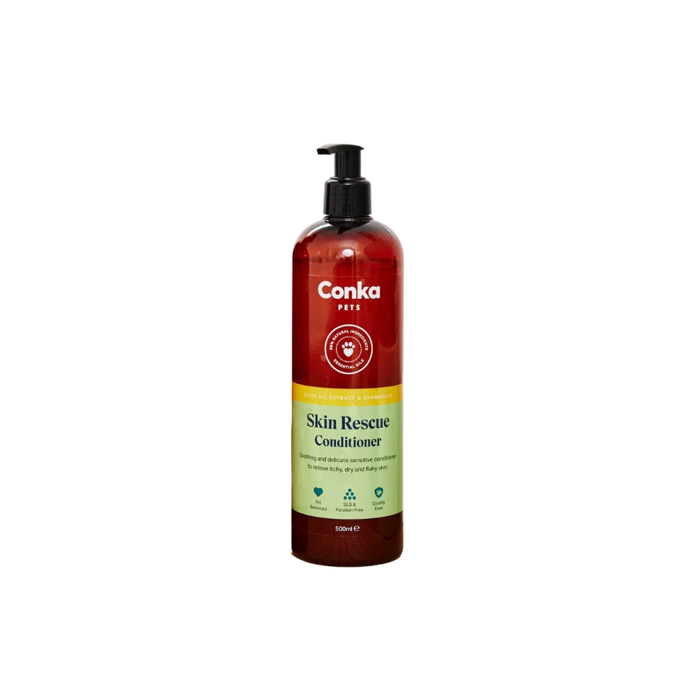 Conka Pets Skin Rescue Conditioner for Dogs - Olive Oil & Chamomile (500ml)