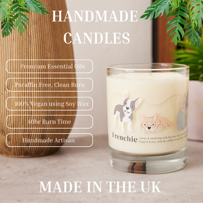 French Bulldog Luxury Candle with Lid comes in Gift Box