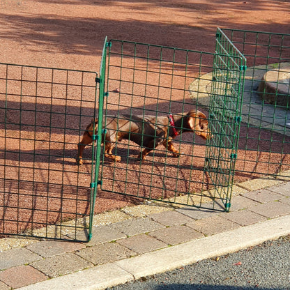 Folding Dog Fence - 60cm High (50mm x 50mm Mesh) Ideal for Puppy/Small Dogs