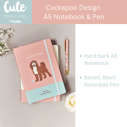 Cockapoo Jot 'n' Journal Gift Set - Notebook, Pen, Sticky Notes, Bookmark
