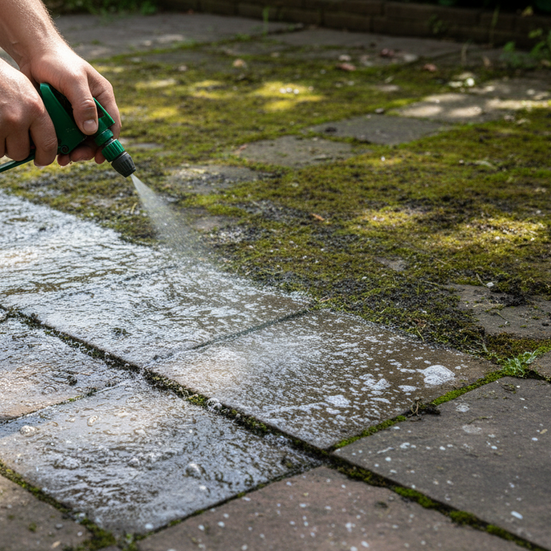 Moss & Algae Killer in action