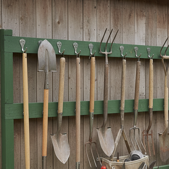 outside like tools hooked up on the holder