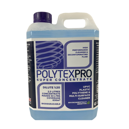 Polytex Pro Concentrate UPVC, Plastic Surface Cleaner 2.5ltr