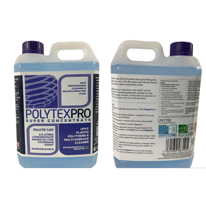 Polytex Pro Concentrate UPVC, Plastic Surface Cleaner 2.5ltr