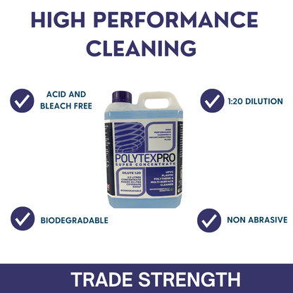 Polytex Pro Concentrate UPVC, Plastic Surface Cleaner 2.5ltr