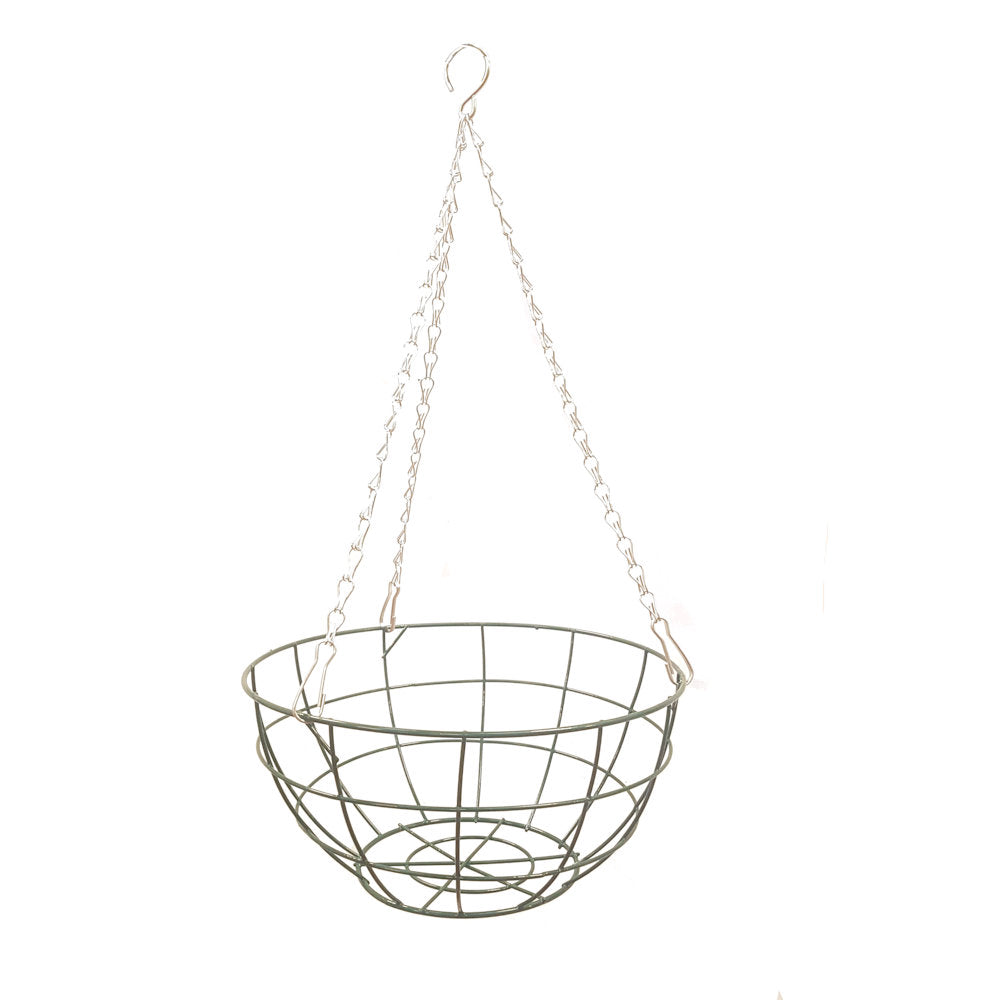 12″ Grower Wire Hanging Basket With Strong 3 Strand Clip On Chain