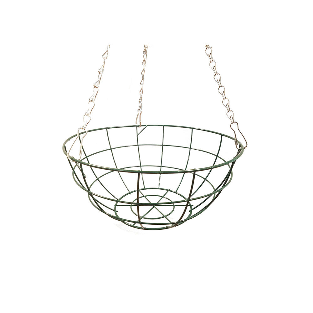 14″ Grower Wire Hanging Basket With  Strong 3 Strand Clip On Chain