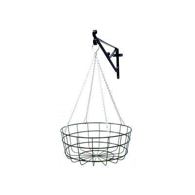 18″ Heavy Duty Large Wire Hanging Basket With Extra Strong 4 Strand Clip On Chain