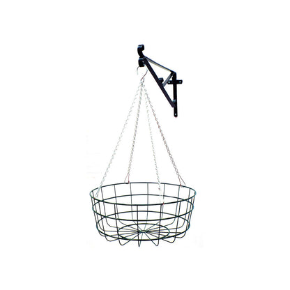 16″ Heavy Duty Large Wire Hanging Basket With Extra Strong 4 Strand Clip On Chain