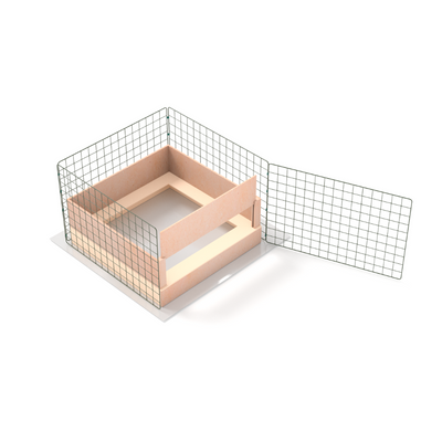 75cm x 75cm Whelping Box (2.5ft x 2.5ft) For Small Dogs Puppies - With Pig Rails