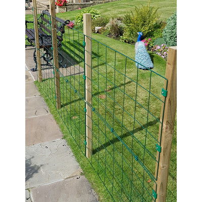 Permanent Dog Fence 1m High – Standard 100 x 125mm Mesh – Posts & Panels Kit