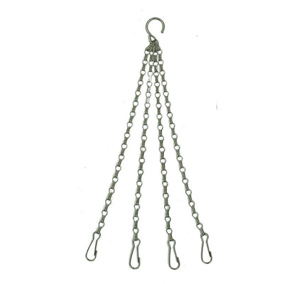 4 Strand Strong 40cm (16" long ) Hanging Basket Clip On Chains for 12-16" Baskets
