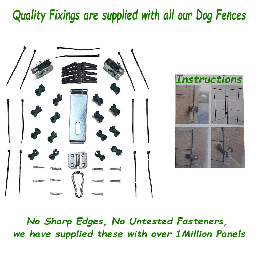 Folding Dog Fence - 60cm High (50mm x 50mm Mesh) Ideal for Puppy/Small Dogs