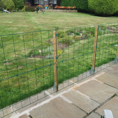 Permanent Dog Fence for Patios & Concrete – Standard Mesh – 1m or 1.5m High