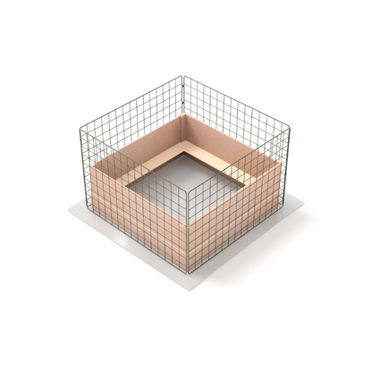 75cm x 75cm Whelping Box (2.5ft x 2.5ft) For Small Dogs Puppies - With Pig Rails
