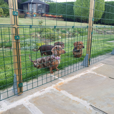Permanent Dog Fence for Patios & Concrete – Standard Mesh – 1m or 1.5m High